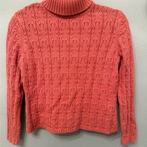 Talbots Coral Turtleneck Sweater